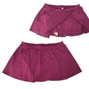 Catherines Berry Color Mini Skirt Skort Swimsuit Bottoms Plussize 0X NWT